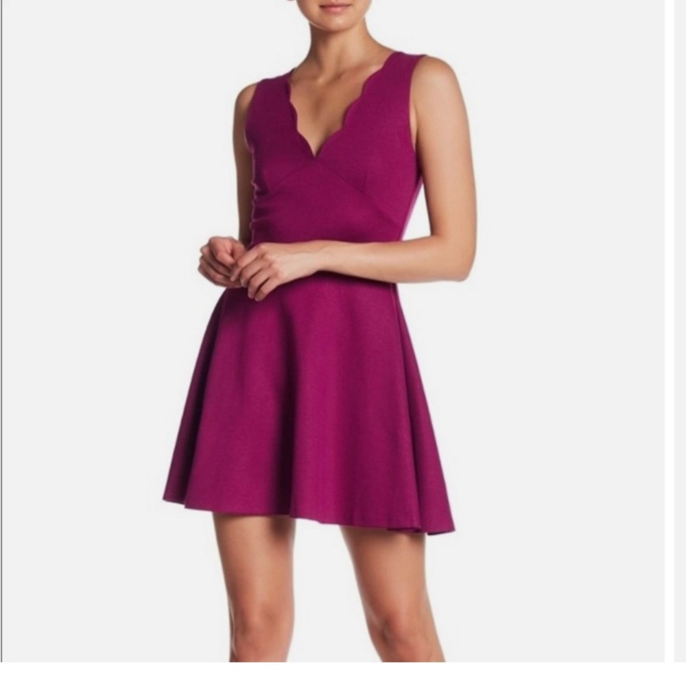 Plum Purple Fit and Flared Love Ady Dress